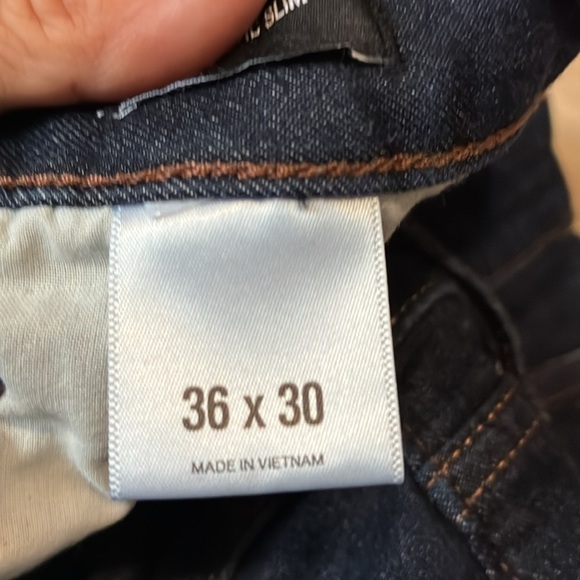 Express Mens Athletic Slim Jeans Straight Dark wash Size 36 X 30 Stretch denim - Picture 7 of 9